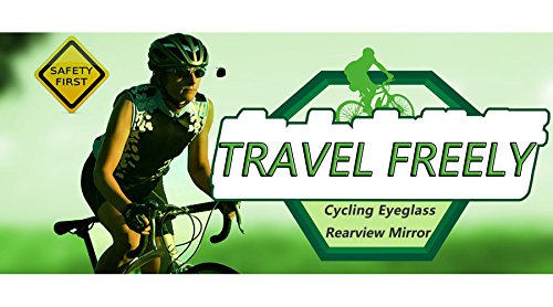 Image of WOVTE Universal 360 Adjustable Cycling Eyeglass Rearview Mirror with Crystal Clear View for Bicycle Eyeglasses