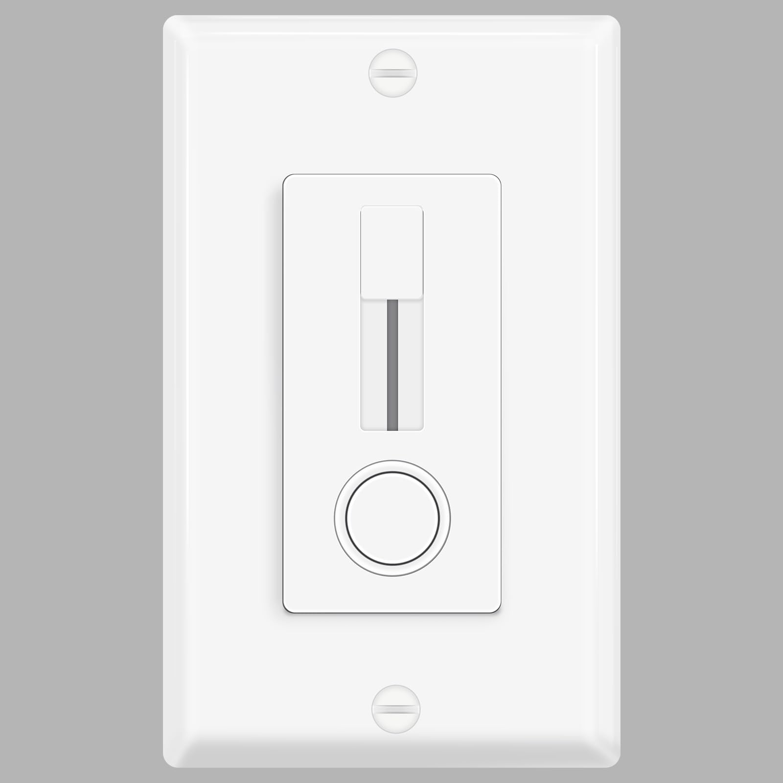 Lot de 10 variateurs d'intensité coulissants à LED, unipolaire, pas de fil neutre nécessaire, 150 W max LED/CFL 600 W max à incandescence/halogène, gradateur certifié ETL, blanc