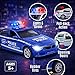 2 Pack Metal Diecast NY Police Cars Pull Back Battery Powered Toy Vehicles with LED Headlights and Siren Sounds 1:32 Scale