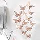 WandSticker4U®- 36er DEKO SCHMETTERLINGE roségold Metallic I 3D Papier Schmetterling für Wohnzimmer Kinder-zimmer Mädchen Küche Fenster Möbel Hochzeit Party Wand-Tisch-Deko Geschenke