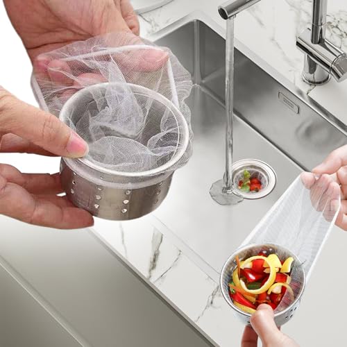 100 Bolsas Desechables para Filtro de Drenaje de Cocina