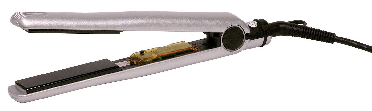 Barbar 1400 Black Tourmaline Flat Iron 1 inch, Silver