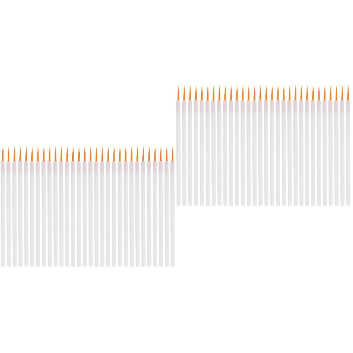 Gogogmee 2sets Fine Eyeliner Brush Set Disposable Eyeliner Applicator Tools for Face Makeup 100pcs*2