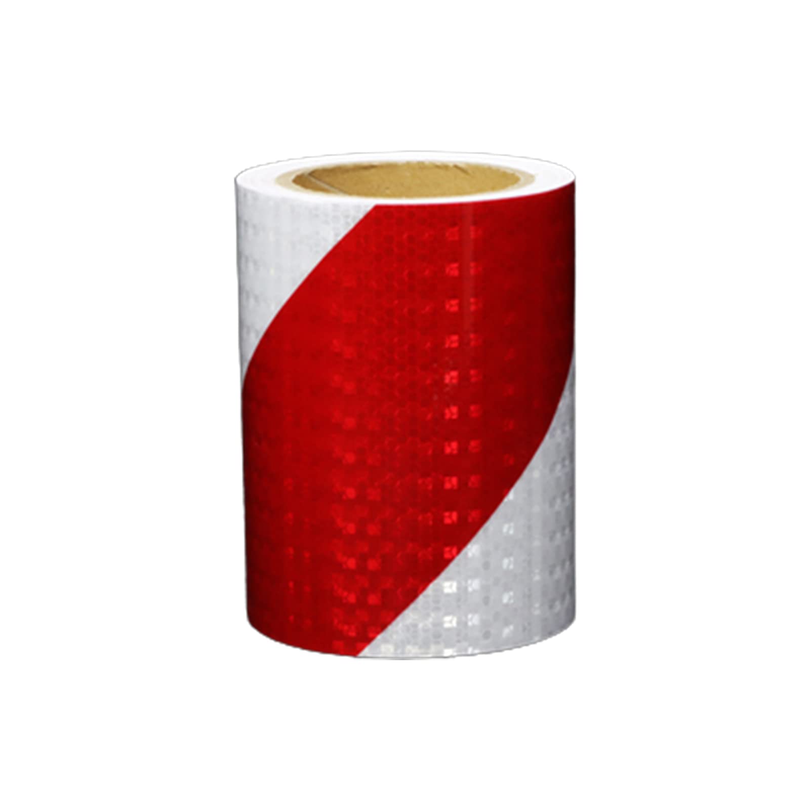 nastro riflettente, nastro riflettente di sicurezza Largo 15 cm, nastro riflettente Notturno in Twill per veicoli, biciclette, vestiti, caschi, Cassette postali, Rosso Bianco, 25 m (Rosso bi