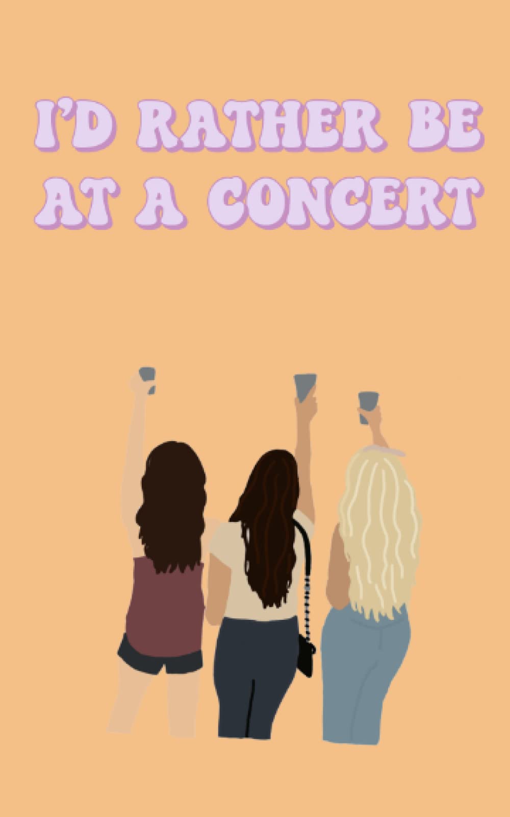 I’d rather be at a concert Blank Notebook: Small 5x8 paperback journal, 100 blank lined pages, Concert Log