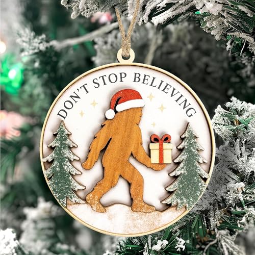 Image of Funny Christmas Ornaments - Bigfoot Gifts - Big Foot Sasquatch Gift - Sasquatch Gift - Bigfoot Ornament - Christmas Ornaments 2025 - White Elephant Gifts - Xmas Tree Funny Decoration