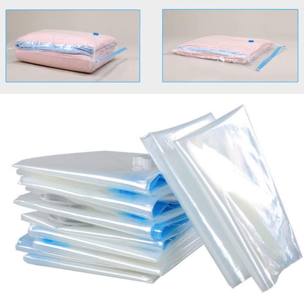 Vakuumbeutel mit Handpumpe 10 Stück Aufbewahrungsbeutel Reise Vakuumbeutel Kleiderbeutel Platzersparend Vakuumier Beutel für Kleidung und Aufbewahrung Reise (Color : 80 * 120CM)