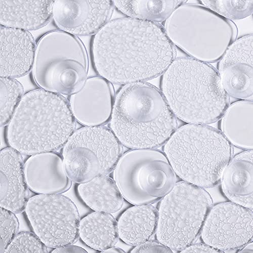 Bathsafe Square Shower Stall Mat 21X21Inch Machine Washable Bath Tub Mats Bathroom Mats With Suction Cups And Drain Holes,Clear #TOP4