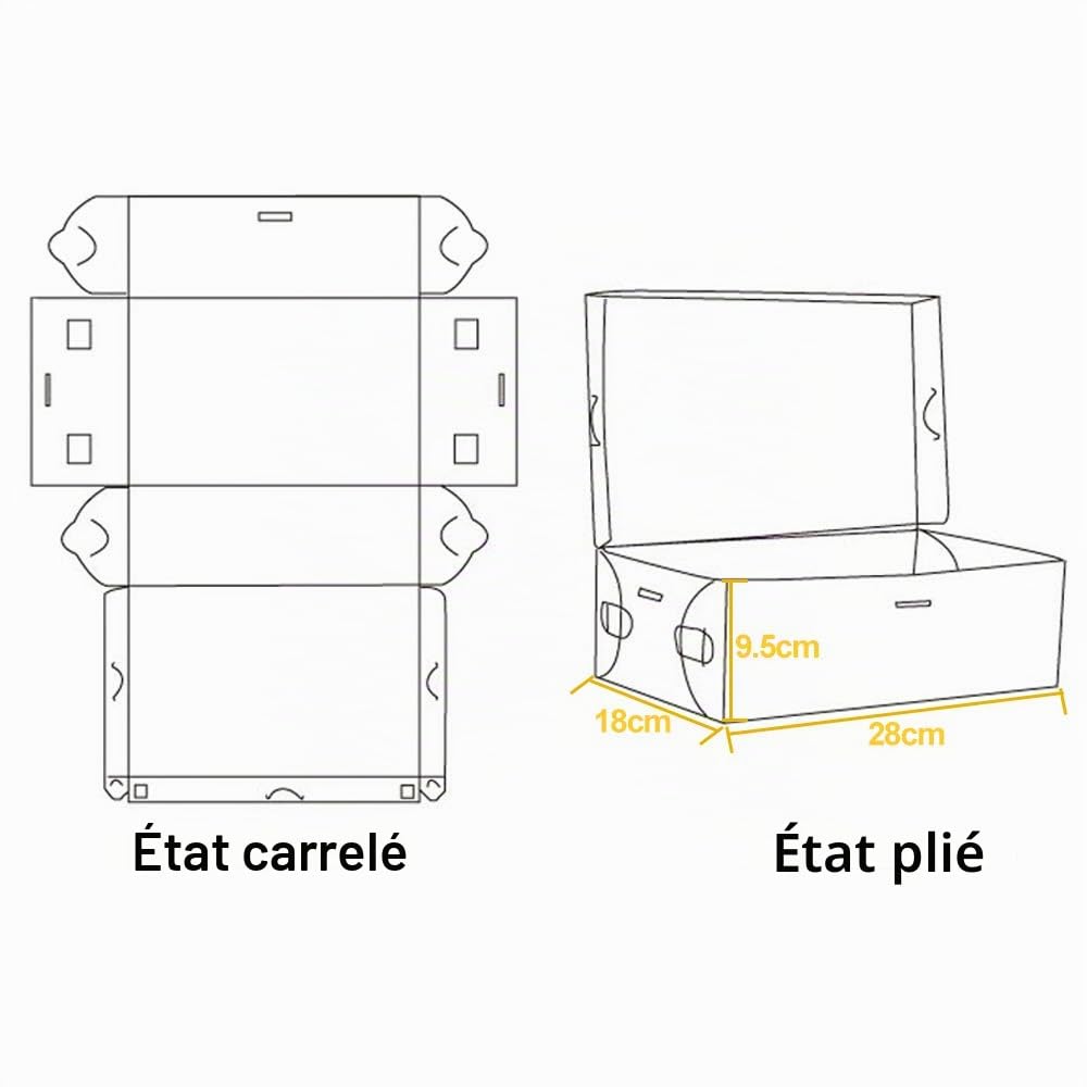 BUZIFU 20 Boîtes à Chaussures Transparente, Boîte de Rangement à Chaussures en Plastique Pliable et Empilable, Etagère à Chaussures Modulable pour Hommes et Femmes (28 * 18.6 * 9.5cm)