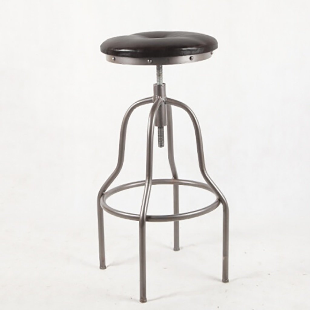 USA・アイアン・インダストリアルスタイル バーチェアー・回転式丸チェアー Amazon｜インダストリアル ハイスツール バーチェア レトロ 昇降