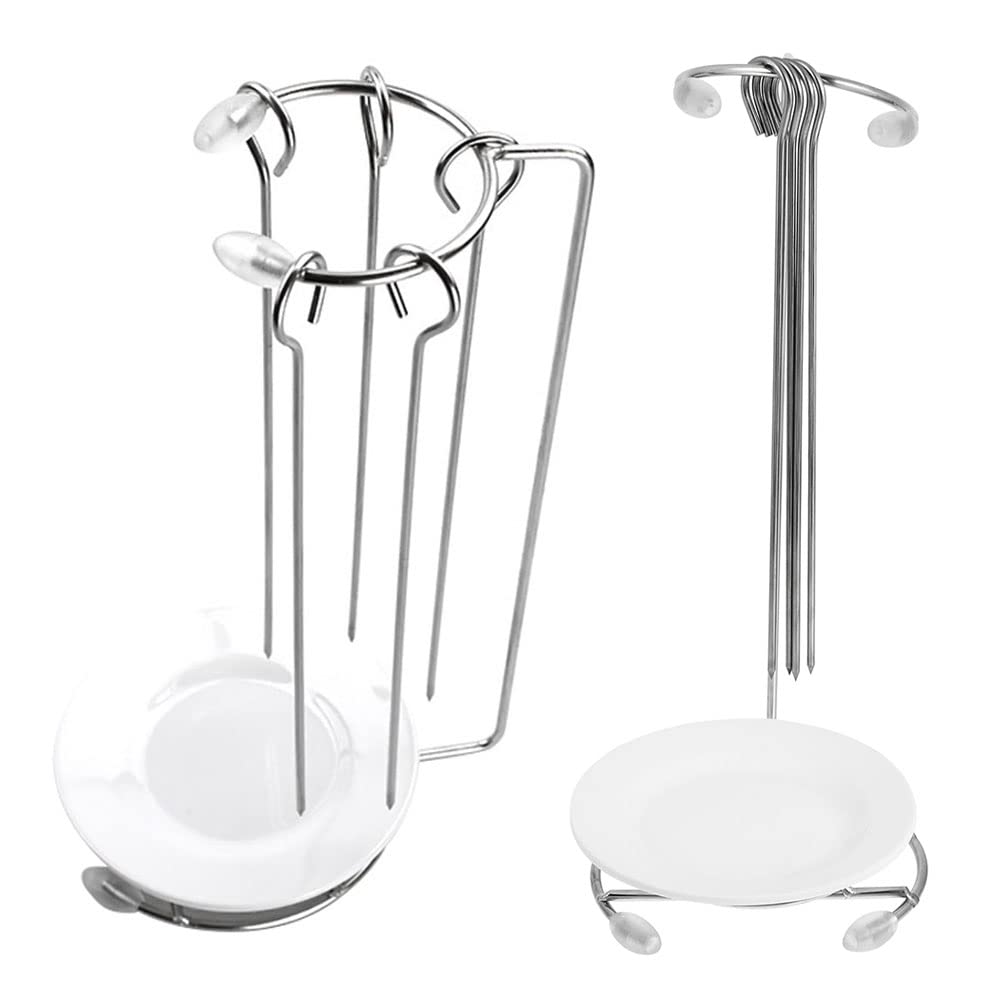 2sets Sospese per Barbecue in Inossidabile Staffe per Grigliate Aghi per Barbecue Facili da Pulire e Trasportare per e all
