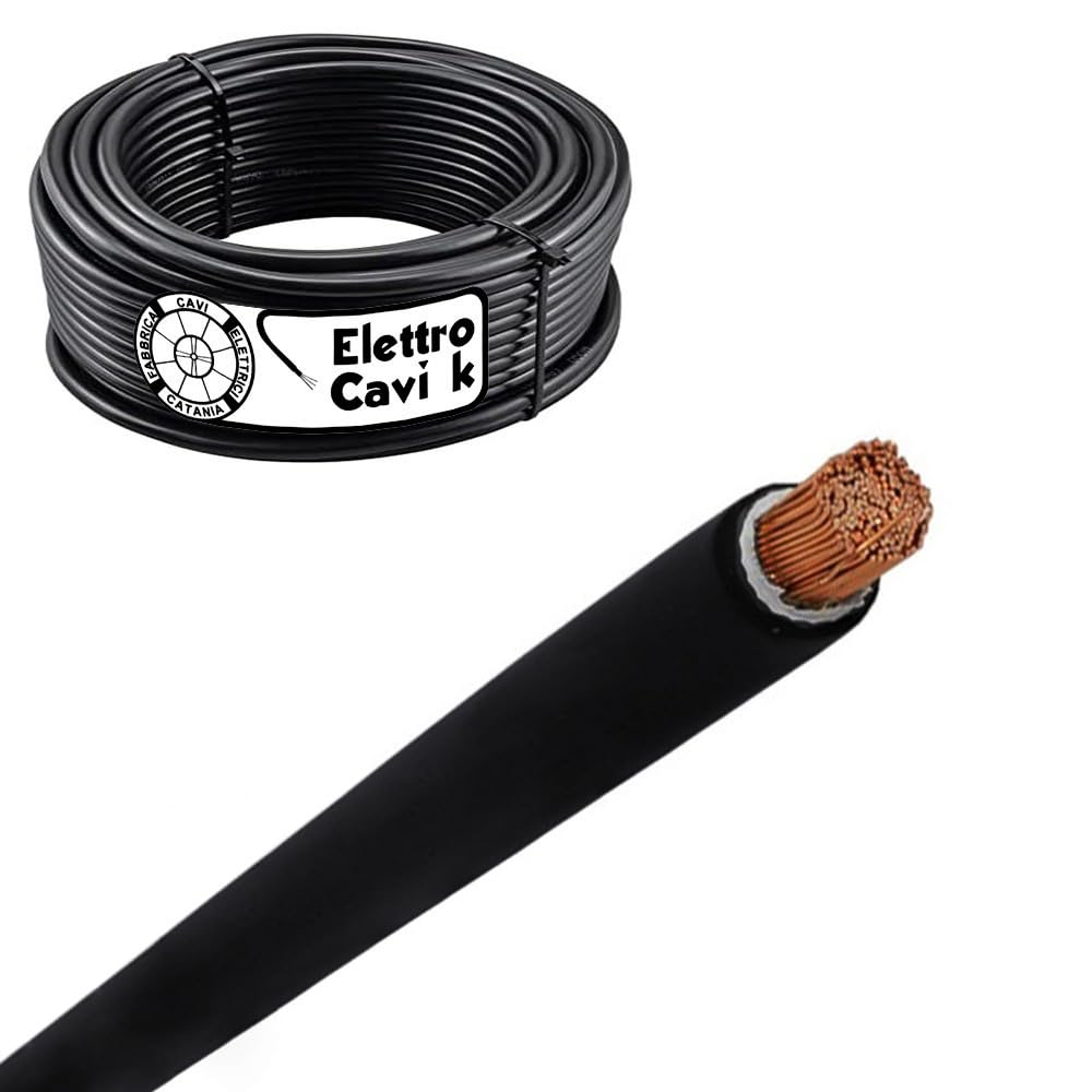 ELETTROCAVI K - CAVO ELETTRICO H07RN-F 1x16 mm² IN GOMMA NEOPRENE SUPER FLESSIBILE USO INTERNO/ESTERNO UNIPOLARE 1 POLO CPR 0,6/1 kV IEMMEQU PROFESSIONALE MADE IN ITALY 10 METRI