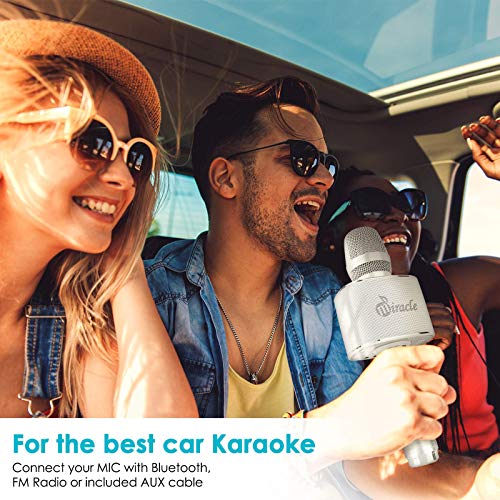 M100 - Bluetooth Karaoke Microphone, Carpool Karaoke Microphone, Bluetooth Microphone Wireless, Portable Handheld Karaoke Mic and Speaker with LED Screen, Wireless Microphones for Kids and Adults - Thumbnail 4