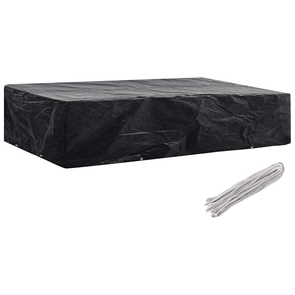 Telo di copertura per lettino da giardino con 8 occhielli, 218 x 77 x 55 cm, in polietilene, impermeabile, resistente ai raggi UV, per sdraio, terrazza, giardino, inverno, protezione da