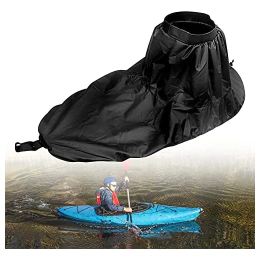 GOTOTOP Kayak Spray Skirt,Universal Adjustable Nylon Kayak Spray Skirt Waterproof Cover Water Sports Accessory (Black)
