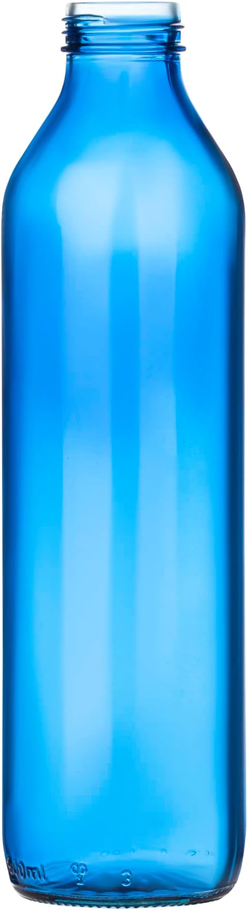 SAND DUNE Set of 3, 800 ml Each Blue Glass water bottle, with Leak-Proof Airtight Stainless-Steel Lid for Water, Smoothie, Juices - Reusable Travel Glass Drinking Fridge Bottles