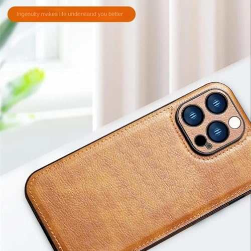 Coque cuir iPhone 16 Pro marron anti rayure antichoc fine solide élégante