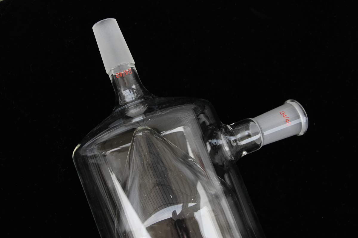 5-Liter-Glas-Trockeneis-Kühlfalle in konischer Form – Vakuumfalle zur Sammlung und Verhinderung von Lösungsmitteln(24/40 Inner)