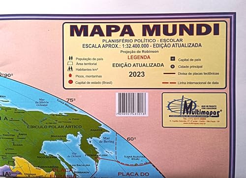 MAPA MUNDI - PLANISFÉRIO POLÍTICO