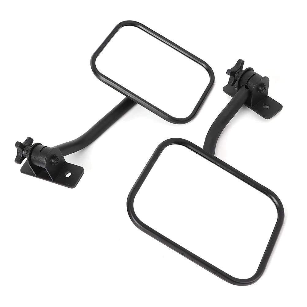 Specchio Retrovisore Quadrato per Auto, Ricambio Laterale, Colonna a Pilastro, Accessorio per Auto Adatto per YJ TJ JK 07-17
