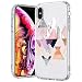 MOSNOVO Case for iPhone Xs/iPhone X, Geomatric Marble Pattern Clear Design Transparent Printed Plastic Hard Back Phone Case with TPU Bumper Protective Case Cover for iPhone X/iPhone Xs