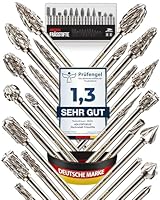 Adlerfokus Hartmetall Frässtifte [UNIVERSAL] 24 Stück Metall Fräser mit 3mm Schaft - Hartmetallfräser - Metallfräser - Frässtifte für Metall - Metallfräse - Dremel Fräser - Fräsbohrer Metall