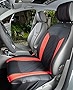 COLINOO Leather Car Seat Covers for Most SUV Truck Auto Van, Vehicles with Removable Headrests - Universal Fit Waterproof & Airbag Compatible (Red)