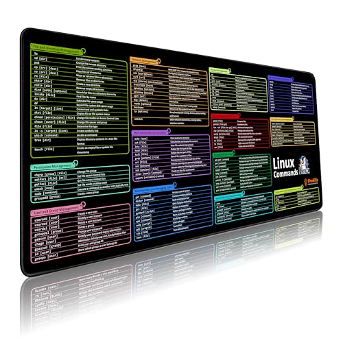 ProbTis Linux Commands Line Mouse Pad, Upgraded Pro Version, Cheat Sheet to Kali/Red...