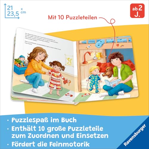 Mein großes Puzzle-Spielbuch: Das ziehen wir an - Kinderbuch ab 2 Jahren, mit 10 Puzzleteilen