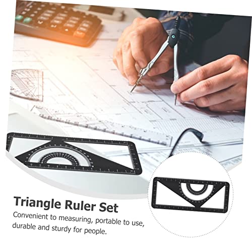 OSALADI Conjunto De Régua De Metal Transferidor De Metal Conjunto De Artigos De Papelaria Geometria