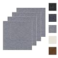 24" x 24" Peel and Stick Carpet Tile, Self Adhesive Carpet Floor Tile, Squares Soft Padded Flooring Sticker for Office Home Living Room Bedroom (10, Light Grey)