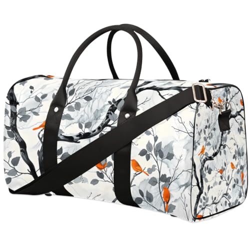 Travel Duffle Bag Birds Tree Gym Bags for Men Women Travel Duffel Bags with Adjustable Shoulder Strap Carry On Weekender Bag
