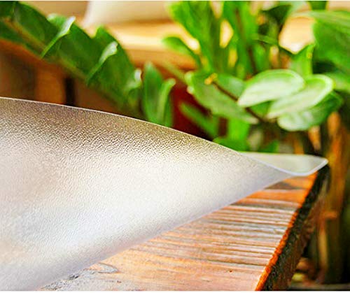 VALLEY TREE 1.5 mm Thick PVC Clear Table Cover Protector,Non Slip Soft Glass Table Cover,Waterproof Desk Mat for Dining Table or Office Desk,Customizable Size (20 x 42, Frosted)