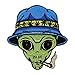 Finally Home Smoking Weed Alien Patch da stirare | Divertenti toppe Ufo, erba e marihuana