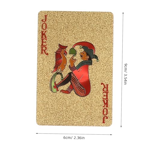 BESTonZON 5 Packungen Goldfolien Spielkarten Festival Requisiten Tischkarten Tricks Requisiten Brettspiel Pokerkarten Requisiten Pokerkarten Standard Spielkarten Pokertisch Trick – Bild 3