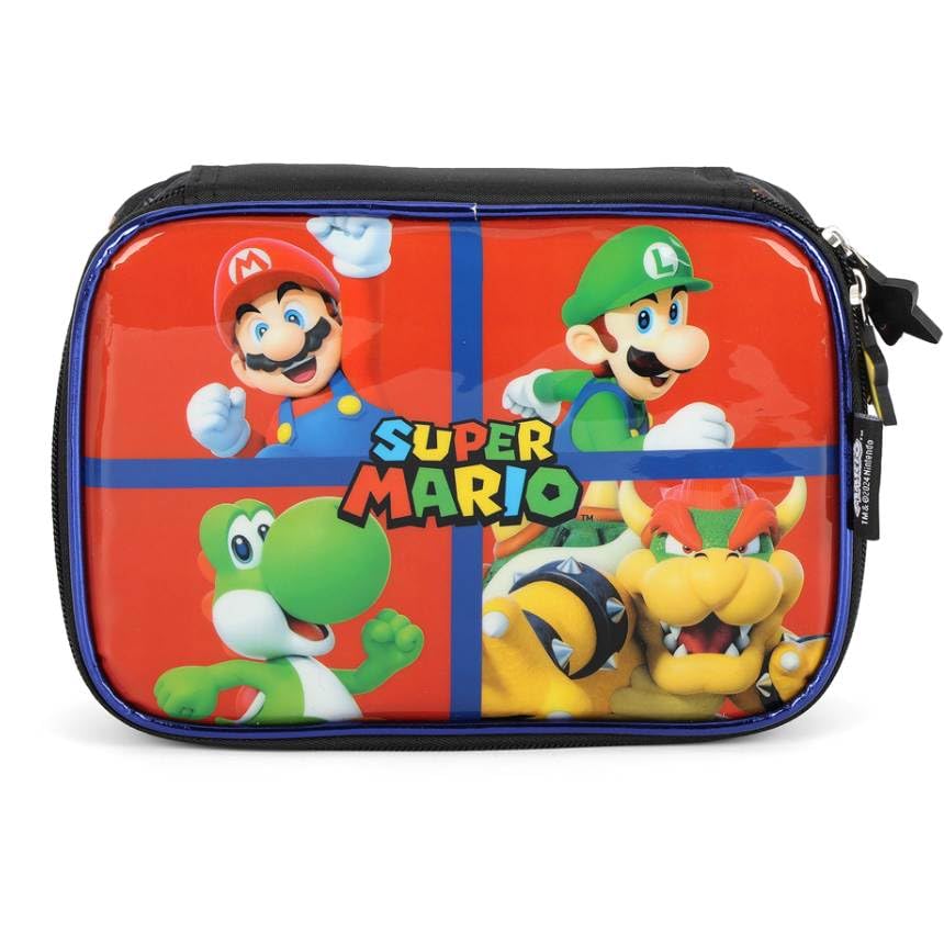 Estojo Escolar Infantil Juvenil Pens Super Mario by Luxcel (VERMELHO)