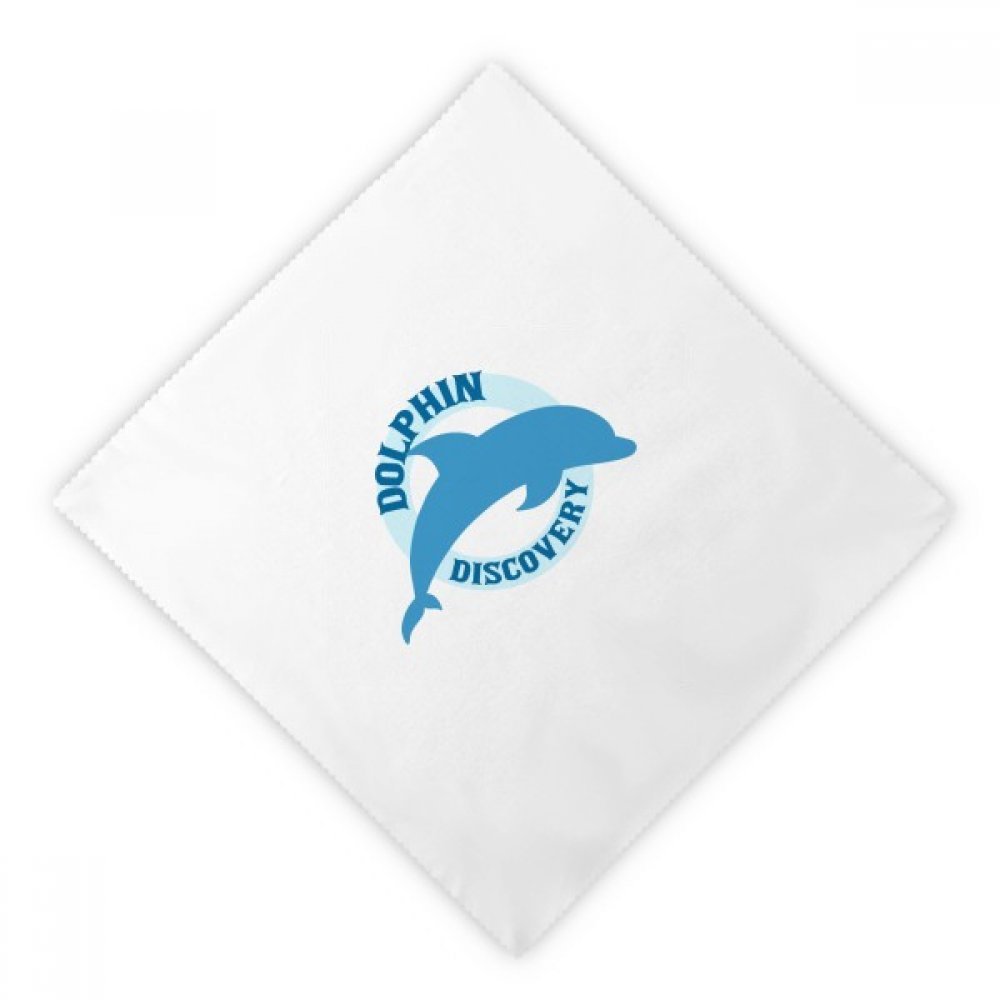 Servilletas de tela reutilizables blanca delfín océano para cena y almuerzo