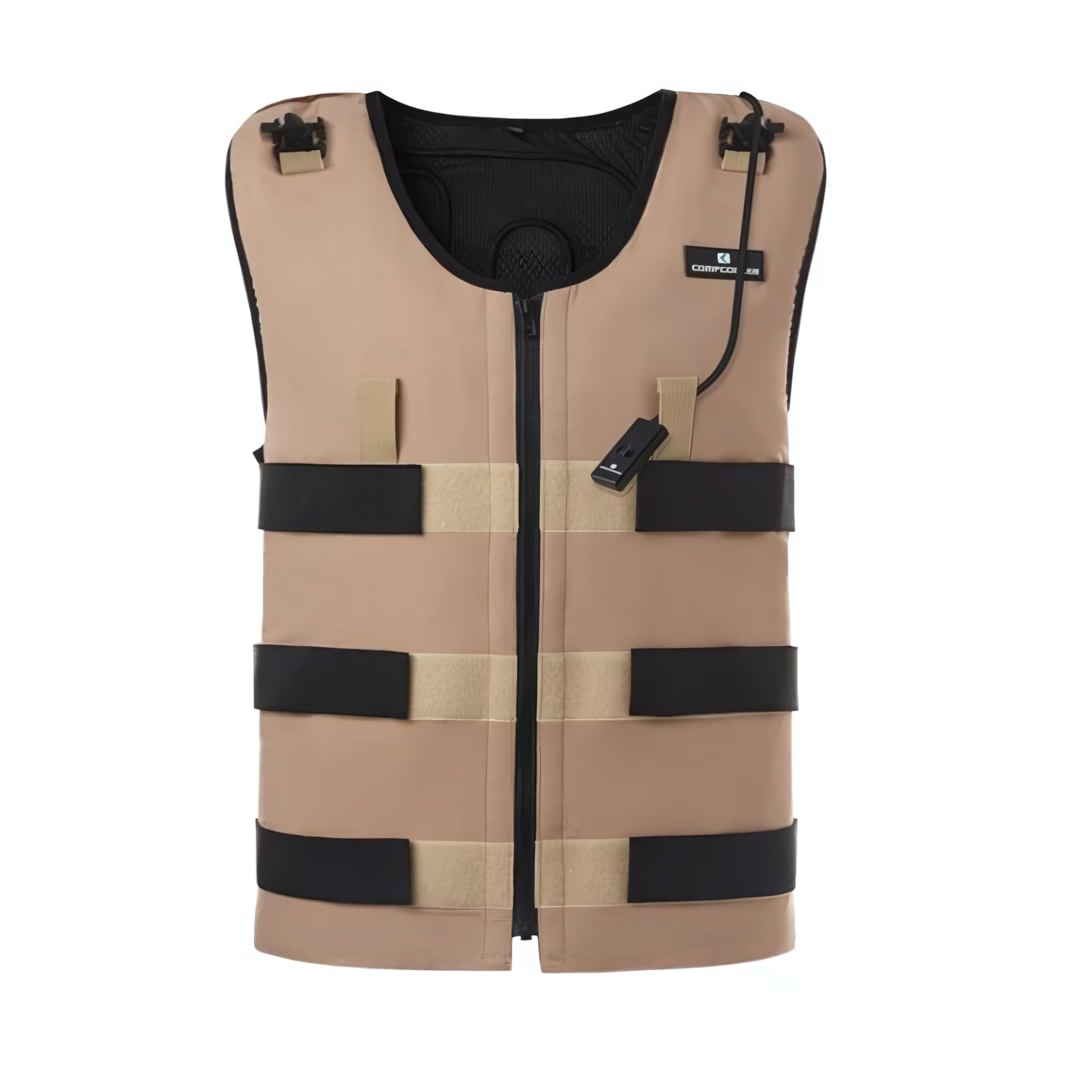 COMPCOOLER Biege UniVest ICE Cooling System,Outerwear Cooling Vest Design,2.5L Bladder Flow Control Mode(M/L)