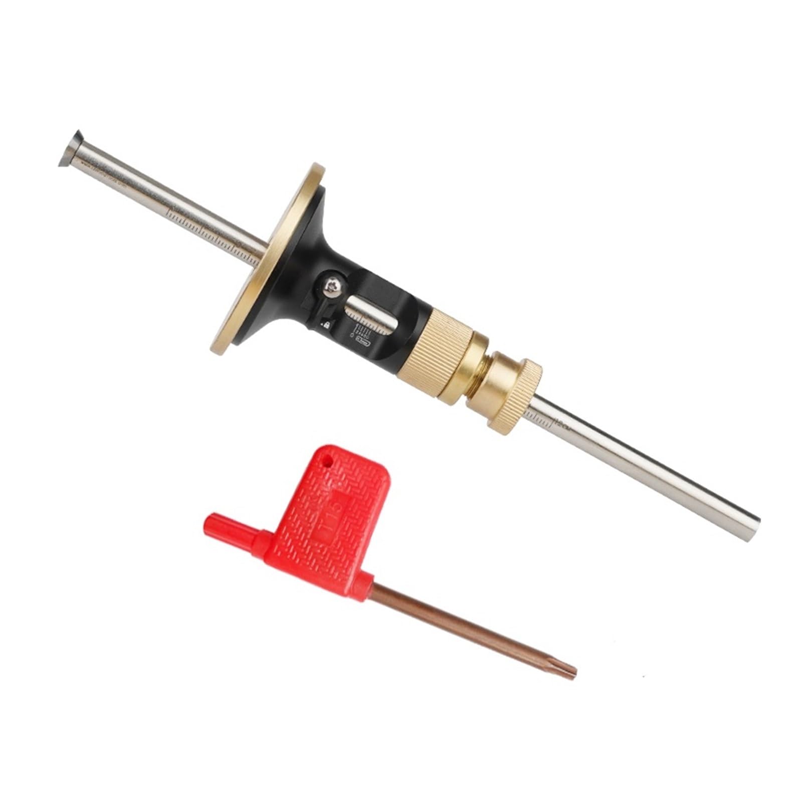 Csdasw Type-A Precision European Scriber Ruler Marking Gauge Fine-Tuning Automatic Alloy Line Scribing Depth Carpentry Measurement Tools For Machine Shop(Type-A)