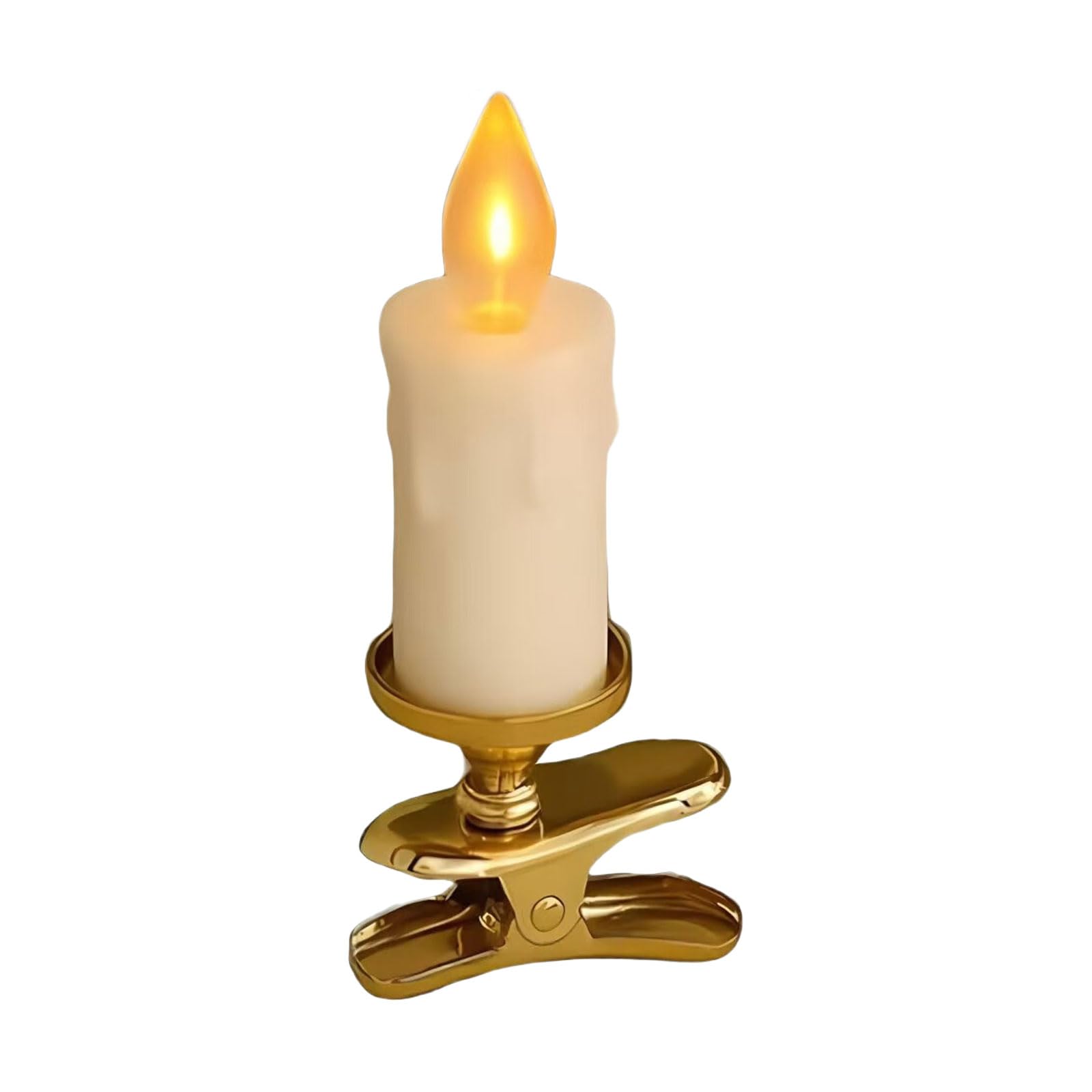 Yhplxyuus Battery Powered Christmas Clip with Warm White LED Glow Secure Metal Clips for Holiday Mantel or Tabletop Displays Christmas Clip on Flameless LED