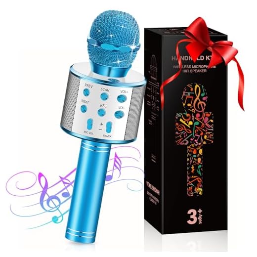 GeschenPark Microphone Karaoké, Jouet Garcon 4-10 Ans Micro Karaoke sans Fil Bluetooth Fille Cadeaux 4-12 Ans Fille Garcon Cadeau 4-12 Ans Jouet Enfant - Cadeaux de Noël Enfants