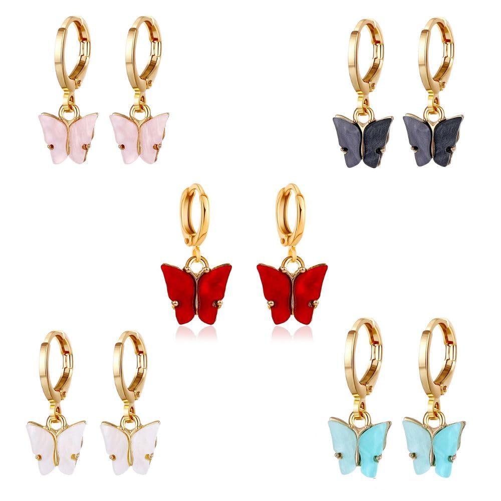 See full amazon price history chart for Jewelryklub 20 Pairs Combo Rose Gold Toned Multicolored Butterfly Charm Huggie Hoops Earrings For Women And Girls- Mix Colors Jewelryklub 20 Pairs Combo Rose Gold Toned Multicolored Butterfly Charm Huggie Hoops Earrings For Women And Girls- Mix Colors (B0DCGBMLNS) Amazon Price History, Amazon Price Tracker