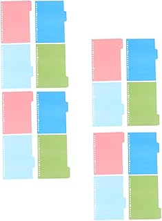 Ciieeo 12 Conjuntos De Separadores De Índice De Página Abas De Caderno Adesivos De Scrapbooking Divisor De Escritório Separador Legal Abas De Plástico Divisórias De Assunto