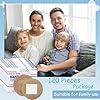 120Pcs Breathable Fabric Small Bandages, Round Oval and Square Flexible Adhesive Strips for Face and Small Wounds Protection Care