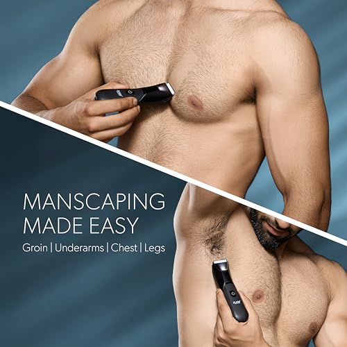 Image of Zlade Ballistic Lite Plus Manscaping Trimmer for Men | Full Body, Beard, Balls, Pubic Hair & Private Parts Groomer | SafeEdge Ceramic Blades, No Nicks or Cuts | 7000 RPM | Waterproof | 90 Mins Runtime