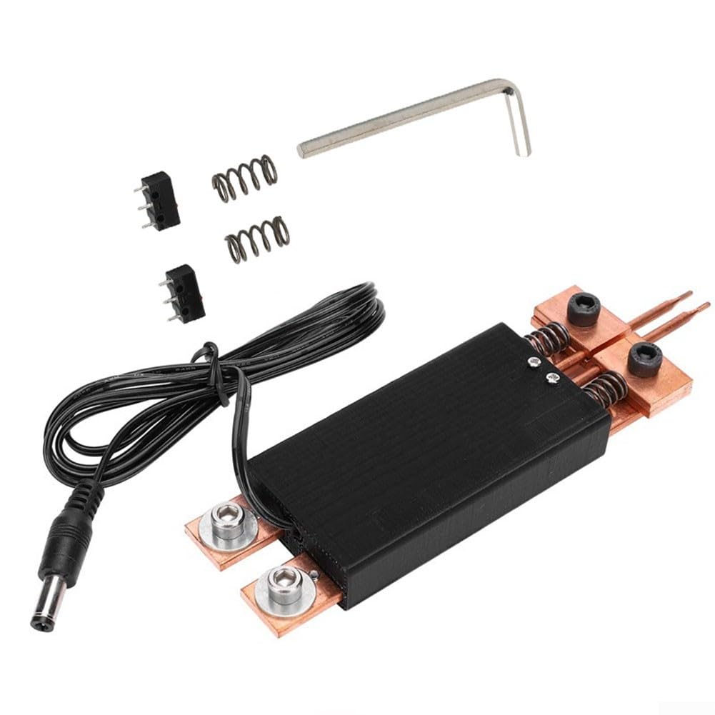 Saldatrice a punti a batteria DC412V progettata per prestazioni con ottone spesso, include 2 aghi concentrici e molle per una saldatura efficace