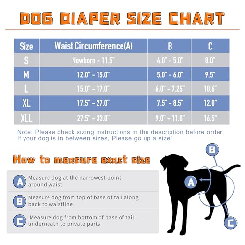 Couches pour chien réutilisables ultra absorbantes XL - 3