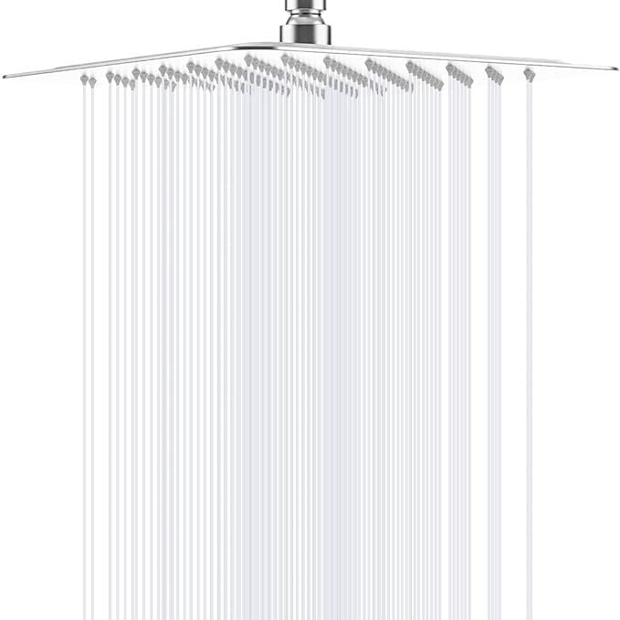 LABZ High Grade Stainless Steel Square Overhead Shower Without Arm For Bathroom, Chrome Finish, Mirror Rain Spray Pattern Shower Heads, Bathroom Fixtures, Silver 8X8 Inch (B0DCSC9B3Q) Amazon Price History, Amazon Price Tracker