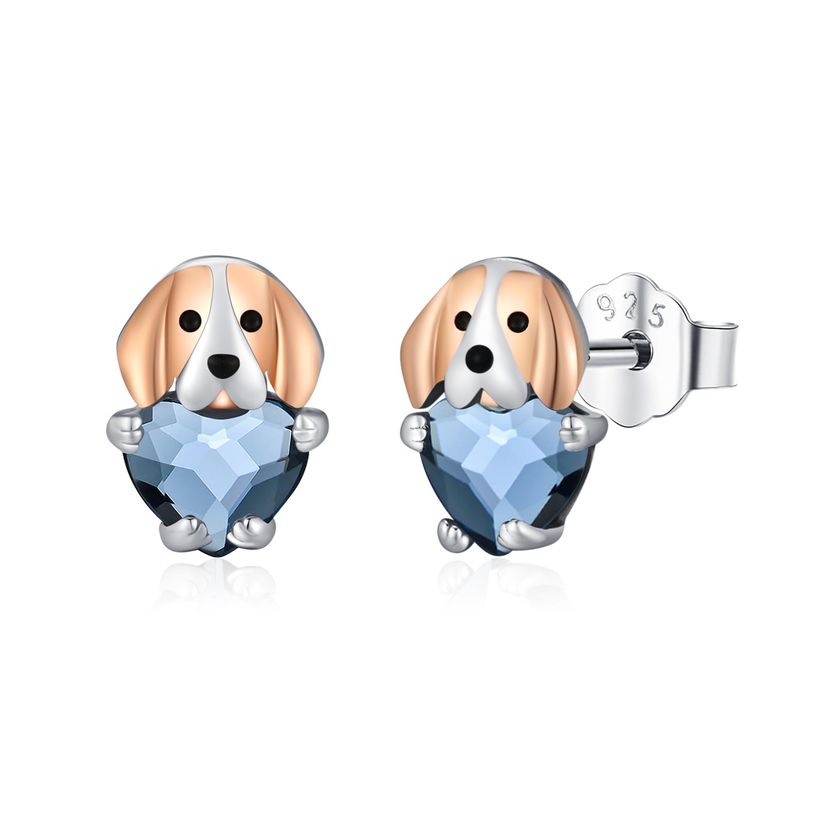 925 Sterling Silver Dog Earrings Cute Animal Puppy Stud Earrings Dog Jewelry Gifts for Women Girls Pet Lover Hypoallergenic Earrings for Sensitive Ears