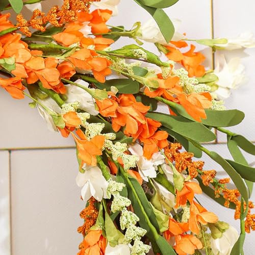 Couronne de fleurs de porte durable pour remplacer les végétaux qui fanent - 7